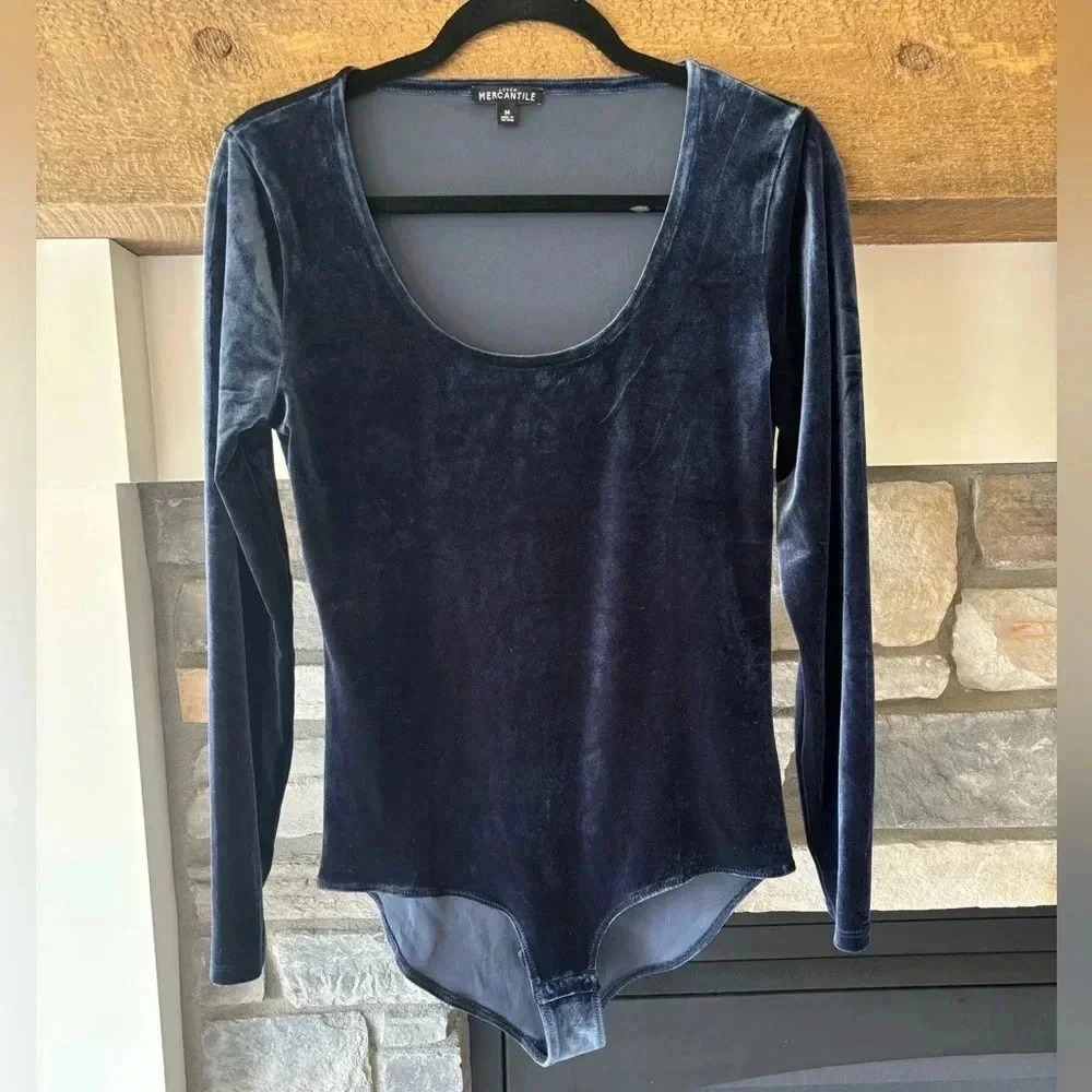 J Crew Mercantile Bodysuit M velour‎ velvet preppy cozy holiday capsule fall 80s